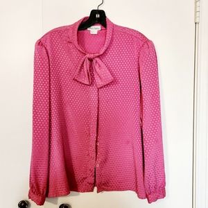 Vintage Pink Blouse Woman X Large